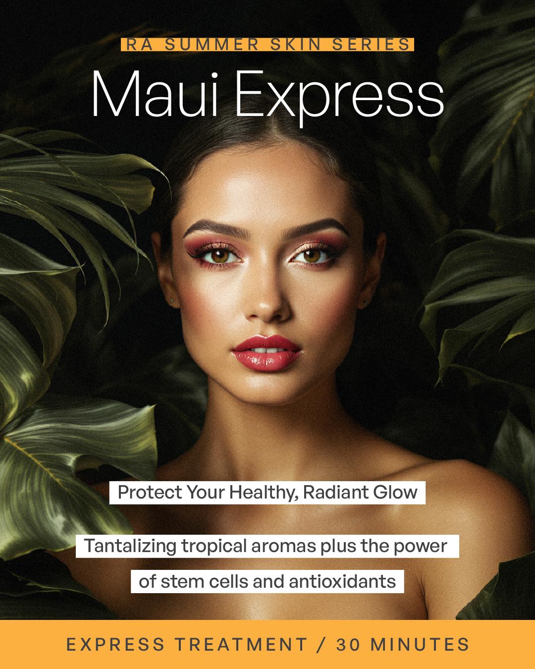 Woman with healthy radiant glow during Maui Express glow facial in Denver